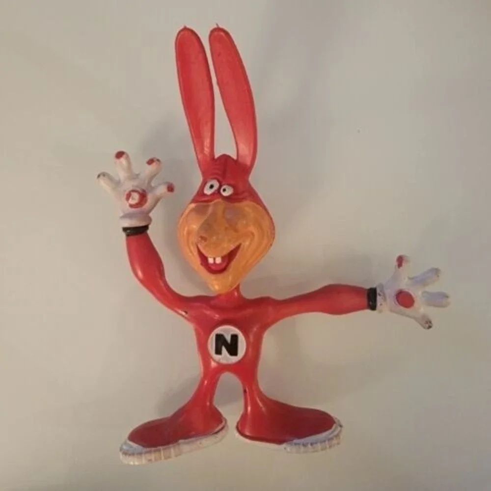 Vintage‎ DOMINOES Pizza Nerd Advertising Bendable Toy